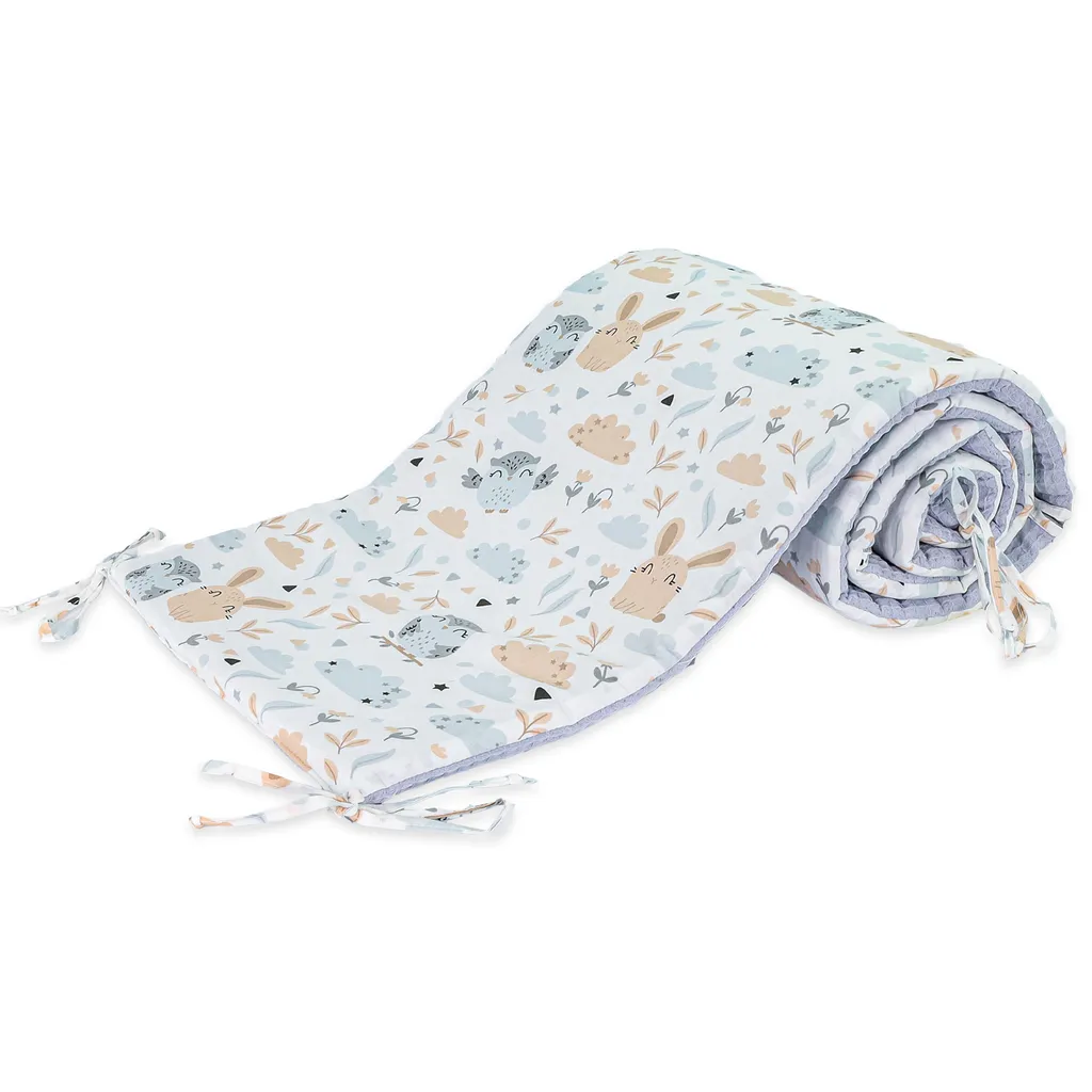 Nestchen Babybett Umrandungen 180x30 Cm Baby-Bettumrandung Bettnestchen Für Kinderbett 60x120 Beistellbett Gitterbett Umrandung Grau Waffelpiqué Und Baumwolle Mit Eulen Motiv 2 Nestchen Babybett Umrandungen 180x30 Cm Baby-Bettumrandung Bettnestchen Für Kinderbett 60x120 Beistellbett Gitterbett Umrandung Grau Waffelpiqué Und Baumwolle Mit Eulen Motiv – Bild 2