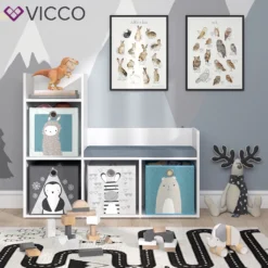 Vicco Kinderregal Luigi 107,2 X 88,6 X 30,9 Cm Holzwerkstoff -Babyprodukte Geschäft 43385ad5727dadf930b2f54895b74688
