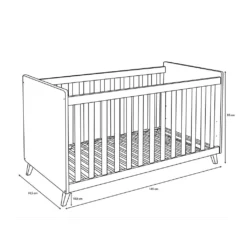 Bubema Babybett Lino Mit Schlupfsprossen, Höhenverstellbar : 70 X 140 Cm : Natur/weiß -Babyprodukte Geschäft 43a69fda13875862a82cb0f58a1cee54