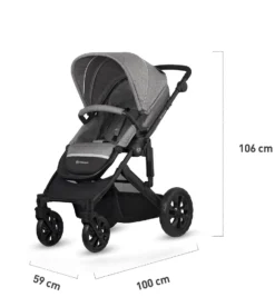 Kinderkraft Kombikinderwagen Prime Lite Grau -Babyprodukte Geschäft 43e1879ec6986608374ec47d15e33730