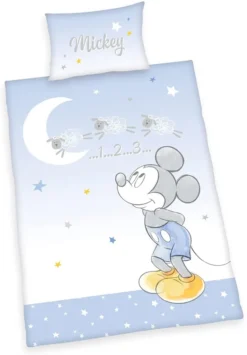 Herding "Mickey Mouse ( Disney )" Bettwäsche / Babybettwäsche / Kleinkinderbettwäsche, 100% Baumwolle ( Linon ), 40x60 Cm + 100x135 Cm -Babyprodukte Geschäft 43ff90b1b5c3d535091bce10499d84d2