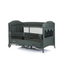 Chipolino Reisebett Merida Leinen, Aufbewahrungstasche, Zwei Ebenen, Matratze Dunkelgrün -Babyprodukte Geschäft 4462e0909e5c97fc817e74ab55632e0f