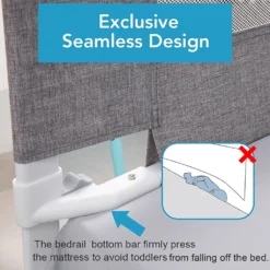 Zehnhase Bettgitter Länge 200 Cm 1 Seite Bettschutzgitter Kinderbettgitter Babybettgitter, Absturzsicherung Für Kinder, Baby, Grau -Babyprodukte Geschäft 44e8c2272d5474d66870f746e3f4b449