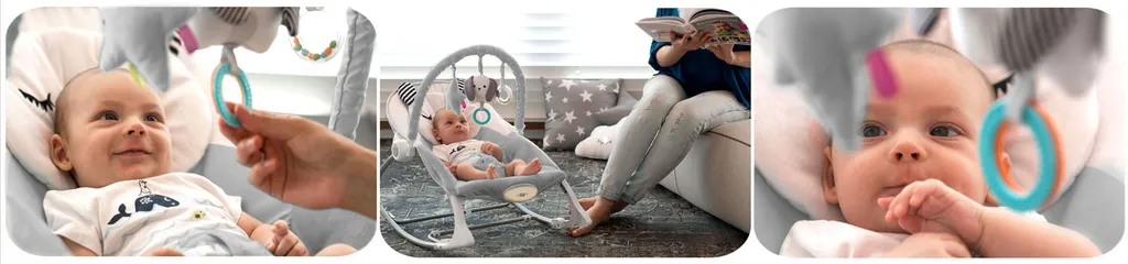 Babyschaukel Schaukelwippe Sway Babywippe Wippe Mit Vibration Ricokids - Rosa 12 Babyschaukel Schaukelwippe Sway Babywippe Wippe Mit Vibration Ricokids - Rosa – Bild 12