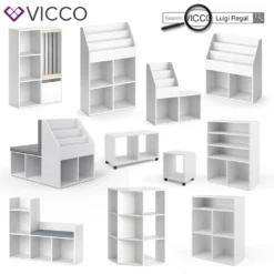 Vicco Kinderregal Luigi 107,2 X 88,6 X 30,9 Cm Holzwerkstoff -Babyprodukte Geschäft 482fcffaf58a5e4c894b450ac584c002