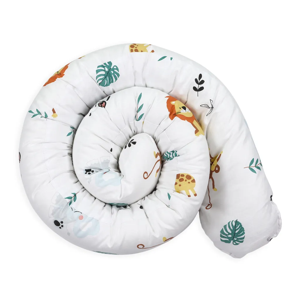 Bettschlange Baby Bettumrandung 200 Cm - Nestchenschlange Bettrolle Für Babybett Gitterbett Beistellbett Umrandung Safari Motiv 4 Bettschlange Baby Bettumrandung 200 Cm - Nestchenschlange Bettrolle Für Babybett Gitterbett Beistellbett Umrandung Safari Motiv – Bild 4