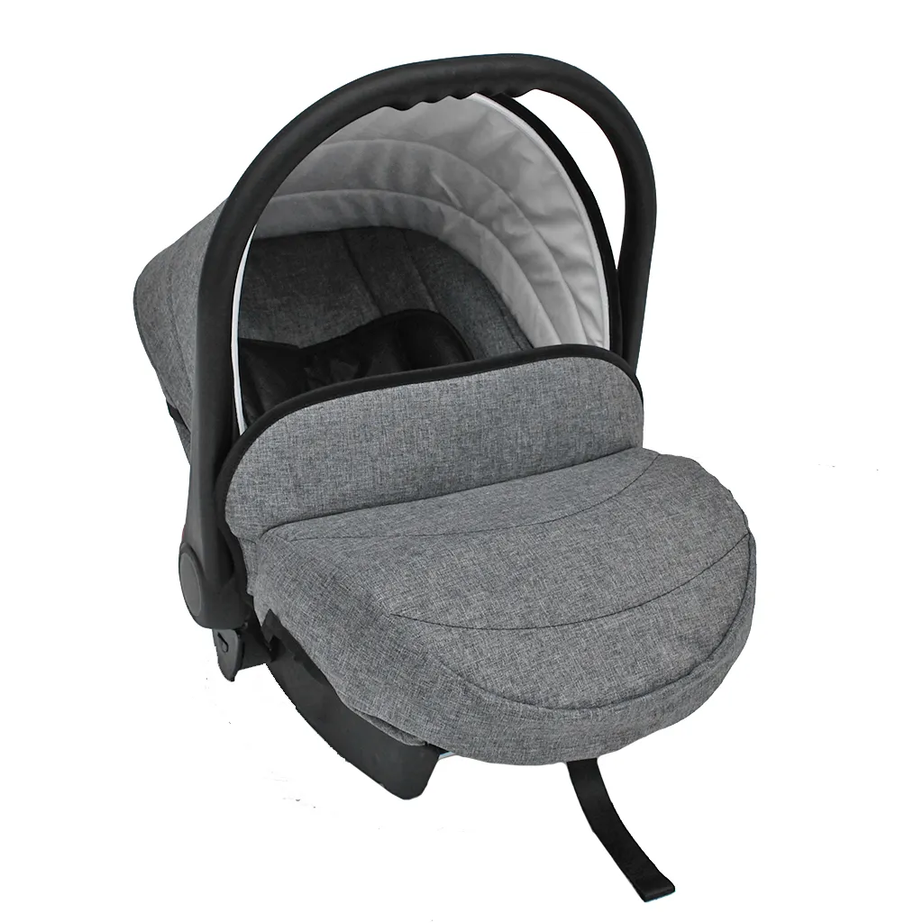 LUXUS Kombi Kinderwagen 3 In 1 Komplettset - NEU Mit Kunstlederelementen Und Luftreifen Silber 8 LUXUS Kombi Kinderwagen 3 In 1 Komplettset - NEU Mit Kunstlederelementen Und Luftreifen Silber – Bild 8