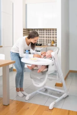 Fütterungsstuhl + Indigo Hellgrau Schwung -Babyprodukte Geschäft 4da1f3d8eaf0b1b30bd4b421deff1b58