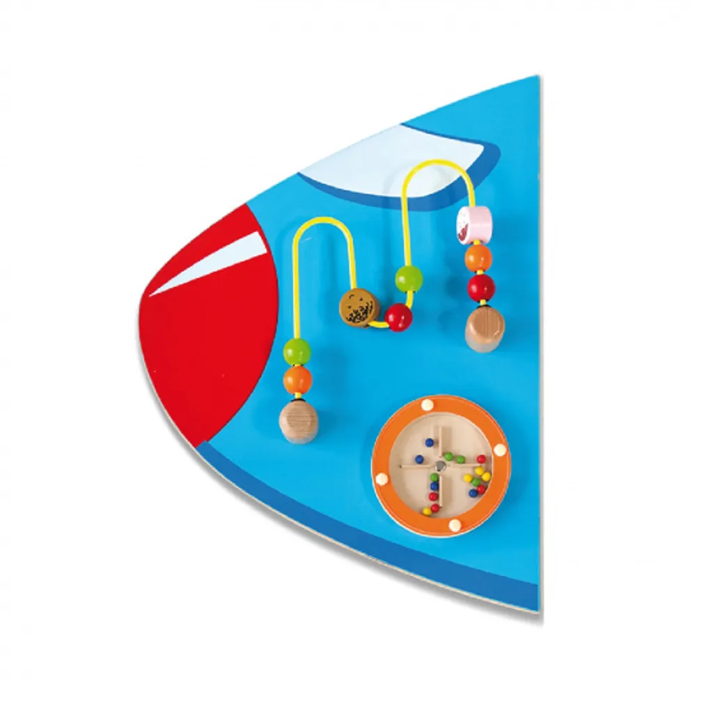 Wandspiel Flugzeug Junior 180 Cm Holz Blau 5-teilig 2 Wandspiel Flugzeug Junior 180 Cm Holz Blau 5-teilig – Bild 2