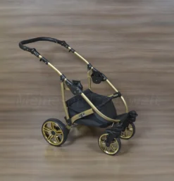 LUXUS Kombi Kinderwagen 3 In 1 Komplettset - Schwarz/gold R7 Gestell Gold -Babyprodukte Geschäft 4f78446a94ae840e52b1bc02c97efb83