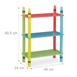 Relaxdays Buntes Kinderregal Mit 3 Ablagen -Babyprodukte Geschäft 4fb9931ad1ddebf96da01776ef213e3c