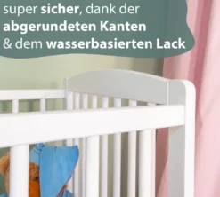 Alcube® Mitwachsendes Babybett 60 X 120 Cm Mit Schublade Gitterbett 120x60 Kiefernholz Zum Kinderbett Umbaubar In Weiß -Babyprodukte Geschäft 5079ea0da238443a515760a71625c9a7