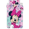 Minnie Maus Baby Kinder Bettwäsche Minnie Pink Mit Herzen 100 X 135 Bettdecke 40 X 60 Cm Kopfkissen 100 % Baumwolle