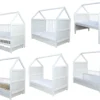 Babybett Kinderbett Bett Haus 140x70 Cm Mit Matratze Schublade Weiss 0 Bis 6 Jahre