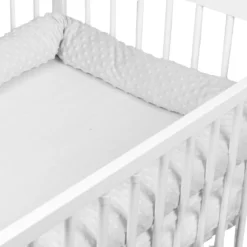 Bettschlange 4 M Nestchenschlange Bettrolle Bettumrandung Babybettschlange Babybett Umrandungen Babynestchen Für Kinderbett (Hellgrau Minky, 400 Cm) -Babyprodukte Geschäft 535a9ebcc33c90ced9349fae37f6e8e9