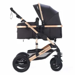 Daliya® 3in1 Kinderwagen Bambimo Kombikinderwagen 15-Teile Set In Schwarz Gold Incl. Babywanne & Buggy & Auto-Babyschale & Alu-Gestell & Gummireifen & Mehr -Babyprodukte Geschäft 555252c444894dbfcfd7469edeaa91b7