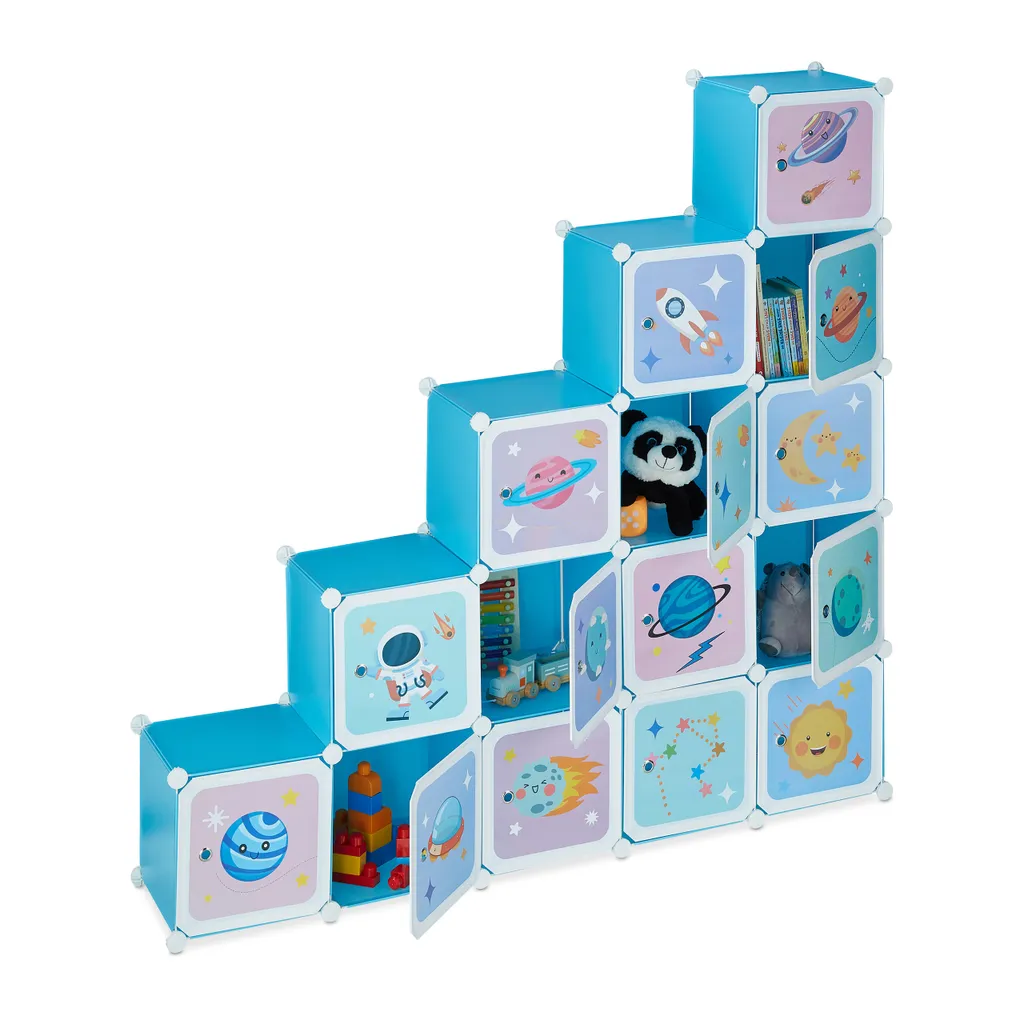 Relaxdays Kinder Steckregal Mit 15 Fächern 1 Relaxdays Kinder Steckregal Mit 15 Fächern