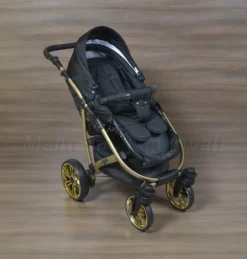 LUXUS Kombi Kinderwagen 3 In 1 Komplettset - Schwarz/gold R7 Gestell Gold -Babyprodukte Geschäft 57bc1d40220b641376cbbdcc07f3061a