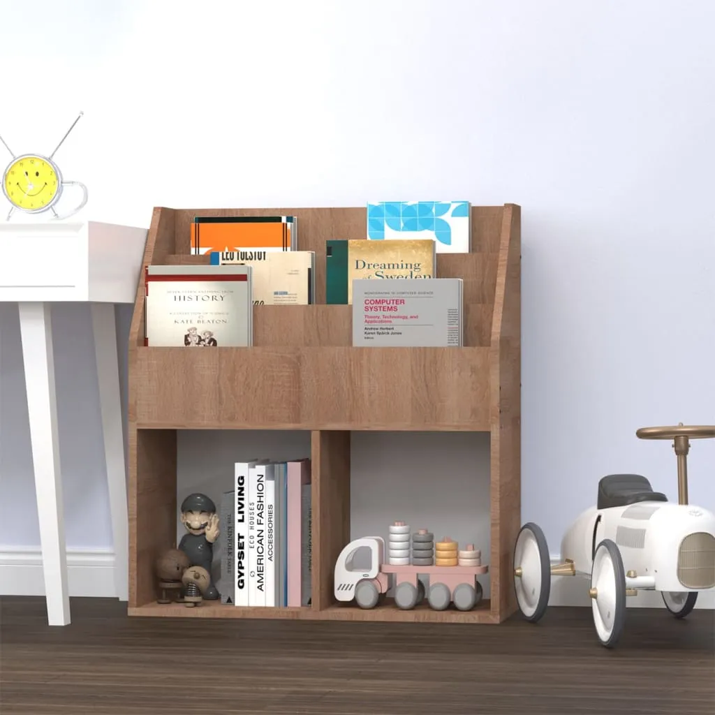 VidaXL Kinder-Bücherregal Sonoma-Eiche 71x30x78,5 Cm Holzwerkstoff 2 VidaXL Kinder-Bücherregal Sonoma-Eiche 71x30x78,5 Cm Holzwerkstoff – Bild 2