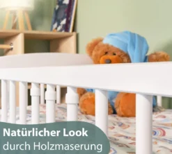 Alcube® Mitwachsendes Babybett 60 X 120 Cm Mit Schublade Gitterbett 120x60 Kiefernholz Zum Kinderbett Umbaubar In Weiß -Babyprodukte Geschäft 5961ef8e574504574e18167206959917