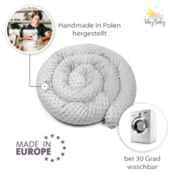 Bettschlange 4 M Nestchenschlange Bettrolle Bettumrandung Babybettschlange Babybett Umrandungen Babynestchen Für Kinderbett (Hellgrau Minky, 400 Cm) -Babyprodukte Geschäft 5a068d0216254d21dc6534625f401307