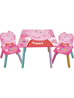 Arditex Möbel Kindersitzgruppe Peppa Pig, Tisch & 2 Stühle Kindersitzgruppen Sitzmöbel
