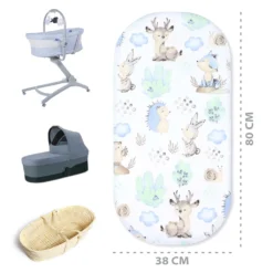 Spannbettlaken Kinderwagen Stubenwagen Beistellbett 38x80 Cm - Bettlaken Kinderwagen Matratzenbezug Baumwolle Matratzenschoner Igel -Babyprodukte Geschäft 6243f1c72fa9f57745e05a0800962389