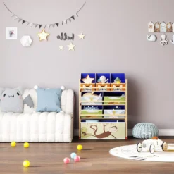 Dripex 64 X 28 X 81 Cm Kinder Regal, Spielzeugregal Mit 8 Boxen Kinderzimmerregal Aufbewahrungsregal Für Kinder Junge -Babyprodukte Geschäft 63c26b70ed71af6623549f017896d223