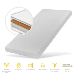 IGLOBAL Babymatratze Kindermatratze Schaum-Kokosnuss Matratze 120x60x6 Cm, Härtegrad H2, Bezug Waschbar Und Abnehmbar, Nach Standard 100 6 IGLOBAL Babymatratze Kindermatratze Schaum-Kokosnuss Matratze 120x60x6 Cm, Härtegrad H2, Bezug Waschbar Und Abnehmbar, Nach Standard 100 -Babyprodukte Geschäft 64f433d2eff14a8dc3773eaef4178192