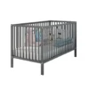 Babybett Babyzimmer Universal | Grau Matt Massiv