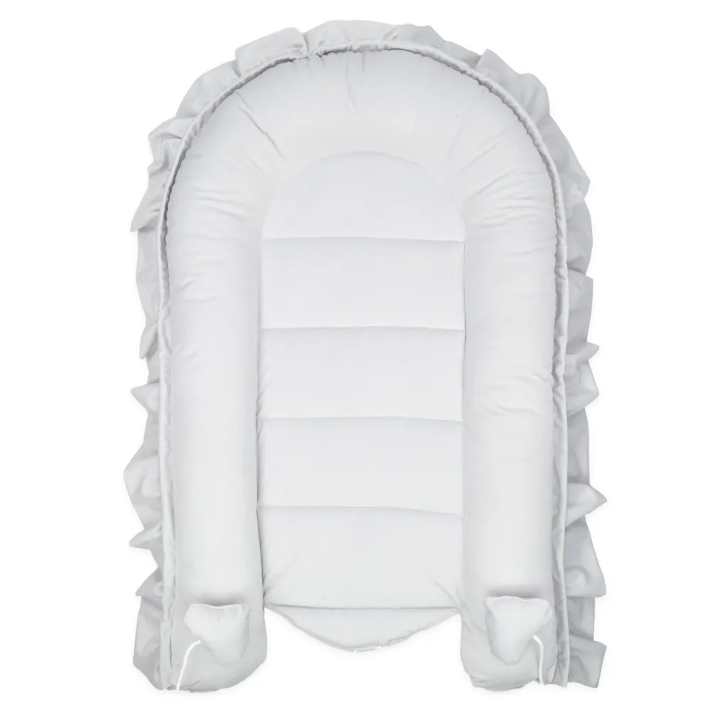 Babynestchen Velvet Kuschelnest Für Neugeborene 90x50 Cm - Baby Nestchen Bett Kokon Fleecestoff Grau 4 Babynestchen Velvet Kuschelnest Für Neugeborene 90x50 Cm - Baby Nestchen Bett Kokon Fleecestoff Grau – Bild 4