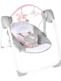 Ingenuity Baby Tragbare Schaukel, Flora Babyschaukeln Wippen Schaukel Babywippe Babyschaukel Kinderschauel Elektrische Wippe Elektrowippe