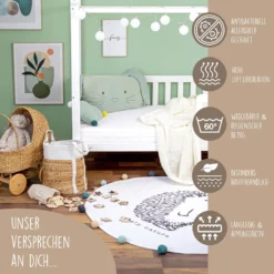 Alcube® Kindermatratze 80 X 160 Cm Für Kinderbett Hausbett Kaltschaummatratze 160x80 Weiß - Mit Spannbettlaken -Babyprodukte Geschäft 6857ee6c22c0fcff1870e0b86116ce7f