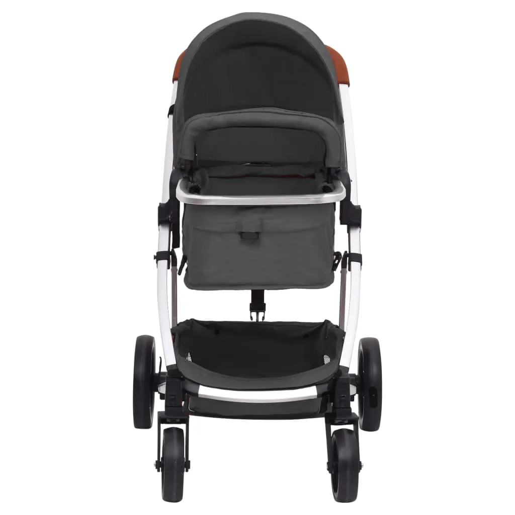 VidaXL 2-in-1-Kinderwagen Dunkelgrau Aluminium 6 VidaXL 2-in-1-Kinderwagen Dunkelgrau Aluminium – Bild 6