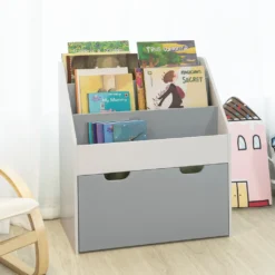 SoBuy KMB17-HG Kinder Bücherregal Kinderregal Mit 3 Ablagefächern Und Einer Herausnehmbaren Spielzeugtruhe Aufbewahrungsregal Für Kinder Weiß/Grau 10 SoBuy KMB17-HG Kinder Bücherregal Kinderregal Mit 3 Ablagefächern Und Einer Herausnehmbaren Spielzeugtruhe Aufbewahrungsregal Für Kinder Weiß/Grau -Babyprodukte Geschäft 6d64bab09e9bb86be12b494bb89bac70