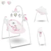 Lionelo Robin Baby Wippe Babyschaukel Elektrisch Mit Liegefunktion Von 0 Bis 9 Kg Moskitonetz Melodien Spieluhr Rosa