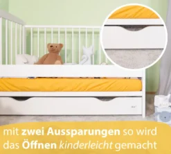 Alcube® Mitwachsendes Babybett 60 X 120 Cm Mit Schublade Gitterbett 120x60 Kiefernholz Zum Kinderbett Umbaubar In Weiß -Babyprodukte Geschäft 73a2bac1415952c6eee37dd0d57df048