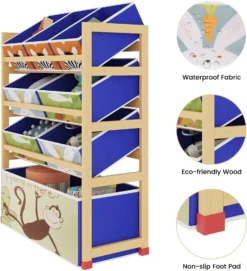 Dripex 64 X 28 X 81 Cm Kinder Regal, Spielzeugregal Mit 8 Boxen Kinderzimmerregal Aufbewahrungsregal Für Kinder Junge -Babyprodukte Geschäft 7447d61a303834d735baa8219d1c45d4