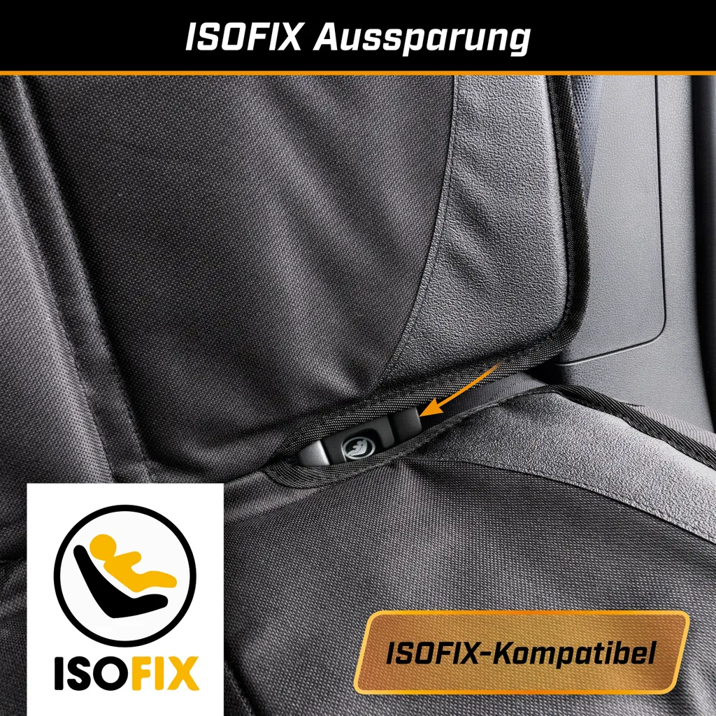 WALSER Kindersitzunterlage, Auto-Sitzschoner Kindersitz, PKW-Sitzauflage Rutschfest, Protect XL Kindersitz-Unterlage ISOFIX-kompatibel Schwarz 5 WALSER Kindersitzunterlage, Auto-Sitzschoner Kindersitz, PKW-Sitzauflage Rutschfest, Protect XL Kindersitz-Unterlage ISOFIX-kompatibel Schwarz – Bild 5