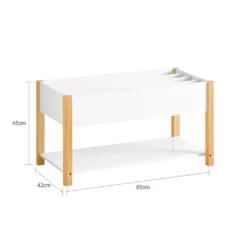 SoBuy KMB35-W Kinder Bücherregal Kinderregal Mit Ablagefächern Aufbewahrungsregal Spielzeugregal Weiß BHT Ca.: 85x45x42cm -Babyprodukte Geschäft 77c4796fea82f6ba6c653f966c60a61b