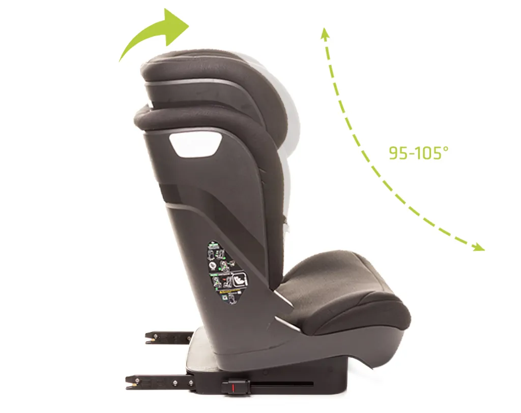 Kindersitz APP-FIX 100-150CM I-SIZE 15-36kg Norm ECE R129, 3 - 12 Jahre, Isofix Seitenprotektoren, Zusätzlicher Kopfschutz, Neigungsverstellung Farbe: Schwarz 6 Kindersitz APP-FIX 100-150CM I-SIZE 15-36kg Norm ECE R129, 3 - 12 Jahre, Isofix Seitenprotektoren, Zusätzlicher Kopfschutz, Neigungsverstellung Farbe: Schwarz – Bild 6