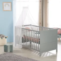 Roba Kombi-Kinderbett 'Sternenzauber Grau', 70 X 140 Cm, Taupe, 3-fach Verstellbar, Schlupfsprossen Umbaubar Zum Juniorbett -Babyprodukte Geschäft 8194f13f49ab3b06ba6b65c738779eae
