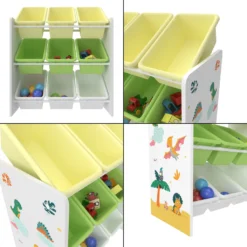 Kinderregal Muxía Mit 9 Aufbewahrungsboxen Spielzeugregal Mit Dinosaurier-Motiv Spielregal Weiß Grün Gelb Kinderzimmer Organizer 11 Kinderregal Muxía Mit 9 Aufbewahrungsboxen Spielzeugregal Mit Dinosaurier-Motiv Spielregal Weiß Grün Gelb Kinderzimmer Organizer -Babyprodukte Geschäft 81f41fe16ff51e6d9869df191d1d8386