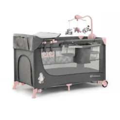 JOY-Reisebett 2in1 Von Kinderkraft Mit Zubehör Rosa