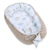 Warmes Nestchen Baby 90x50 Cm - Kuschelnest Neugeborene Nestchen Winter / Herbst Kokon Babynest Igel Khaki