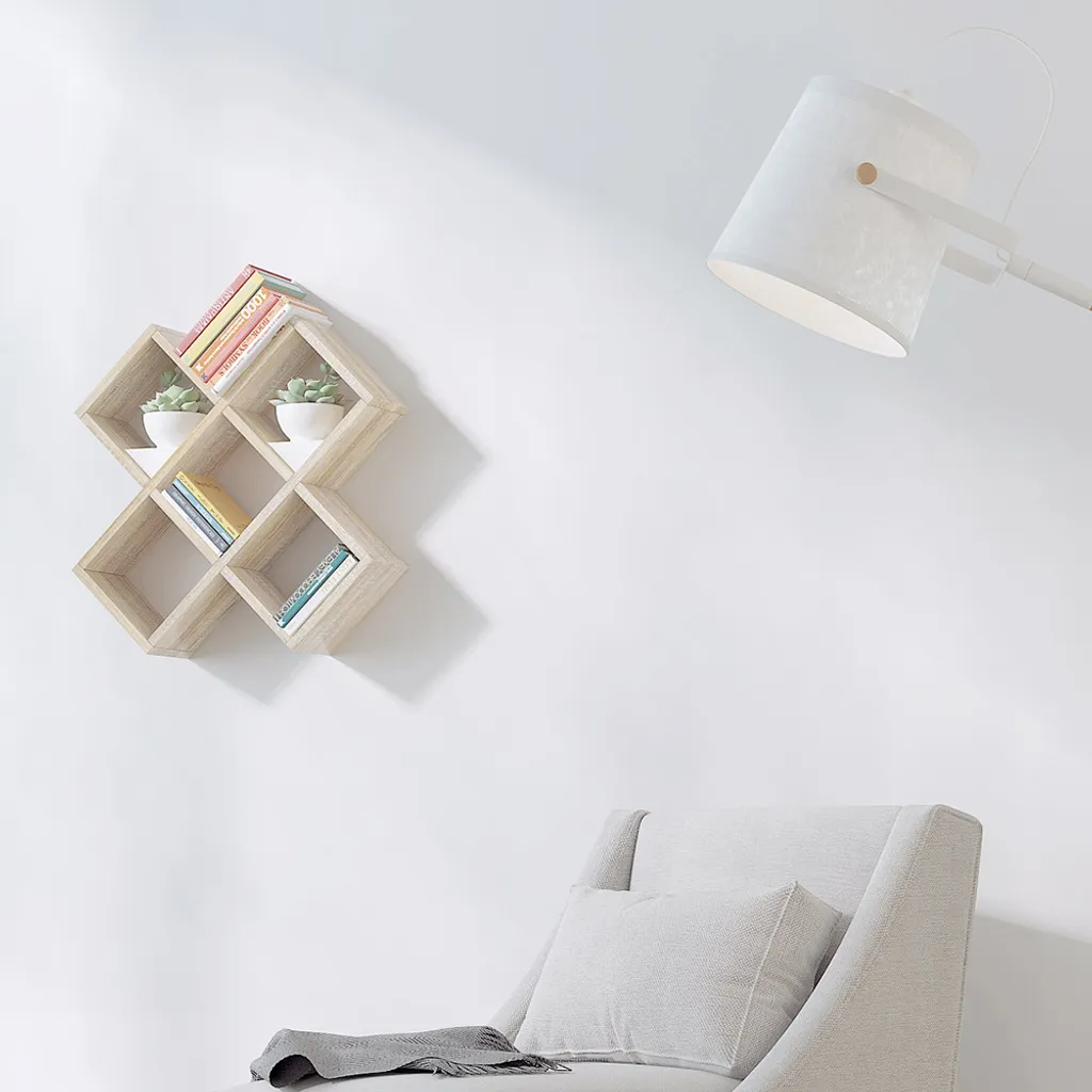 Paris Wandregal, CD Regal, DVD Regal, Bücherregal, Regal In Weiss, Schwarz, Sonoma Farbe , Farbe:Sonoma 2 Paris Wandregal, CD Regal, DVD Regal, Bücherregal, Regal In Weiss, Schwarz, Sonoma Farbe , Farbe:Sonoma – Bild 2