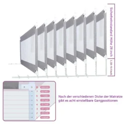 Zehnhase Bettgitter Bettschutzgitter Kinderbettgitter Babybettgitter 200 Cm, Grau, 1 Seite -Babyprodukte Geschäft 85eea0fab6c41e5cfeec1e4c878c9b6b