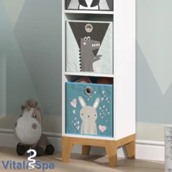 VitaliSpa Kinderregal Hochregal Würfelregal Malia Weiß Eiche Modern 35x160 Cm Kinderzimmer Regal Kindermöbel Ablage Fach Spielzeugaufbewahrung Spielzeugablage Kinderkleidung -Babyprodukte Geschäft 86b9ccc3d3651679df4b2652c60bbd9c