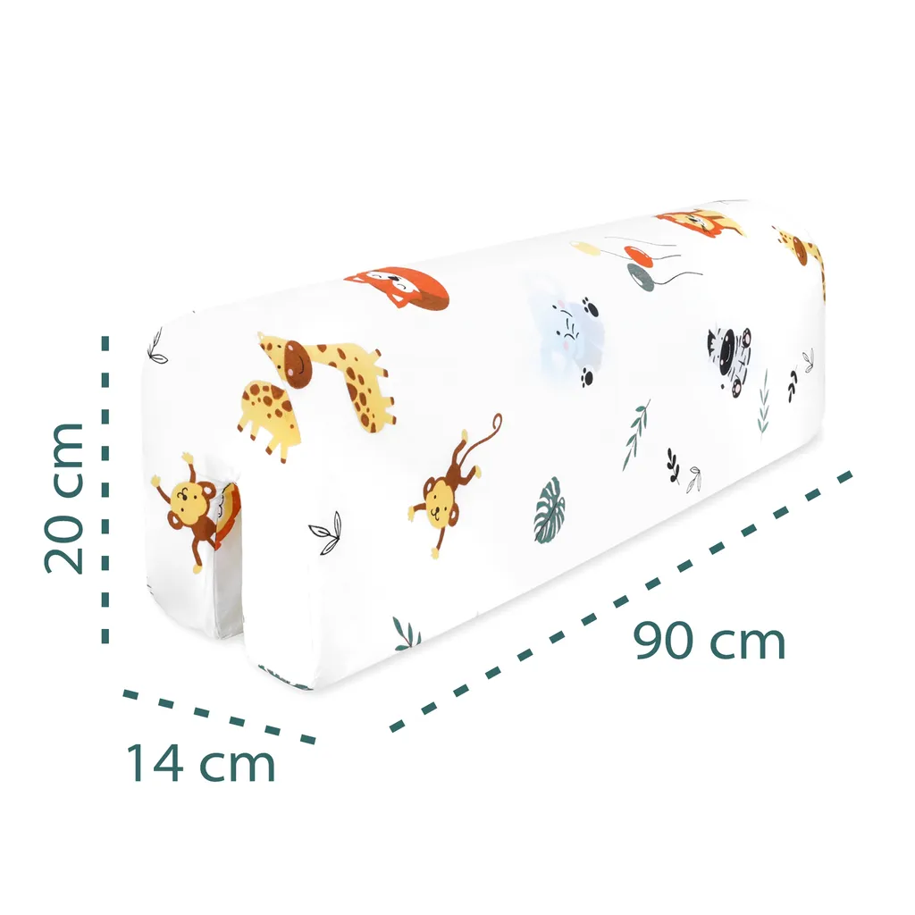 Bettkantenschutz Für Kinderbetten 90 Cm - Schutz Für Bettrahmen Kantenschutz Kinder Babybett Baumwolle Safari 2 Bettkantenschutz Für Kinderbetten 90 Cm - Schutz Für Bettrahmen Kantenschutz Kinder Babybett Baumwolle Safari – Bild 2