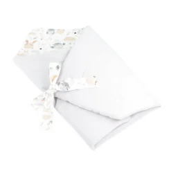 Babynestchen Set Neugeborene - Kuschelnest Baby Nestchen Bett Set 5- Teilig Kokon Babyhörnchen Baumwolle Hellgrau Mit Eulen Und Hasen Motiv -Babyprodukte Geschäft 8d1b9771113aae375488ed7ecb729b1f
